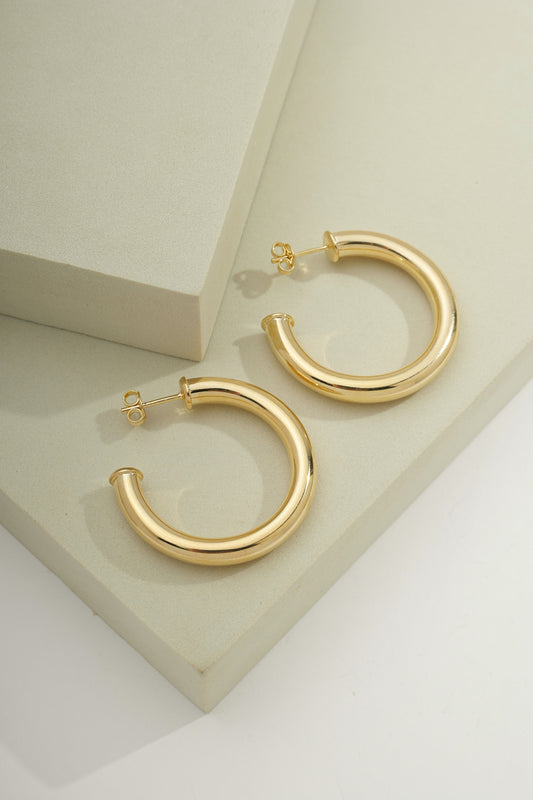 Classic Anna Hoops Gold