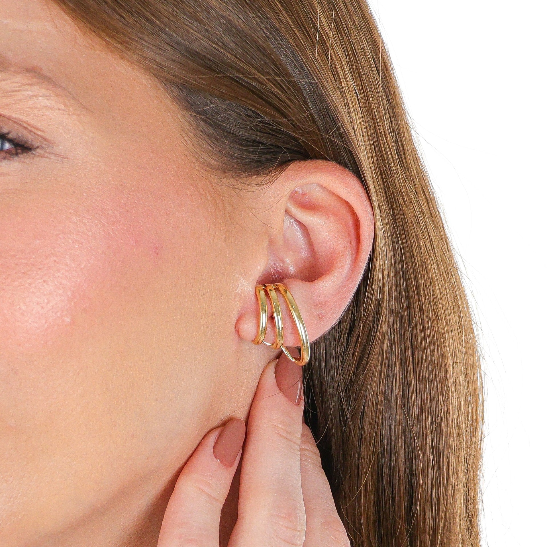 Statement Arc Earrings Gold
