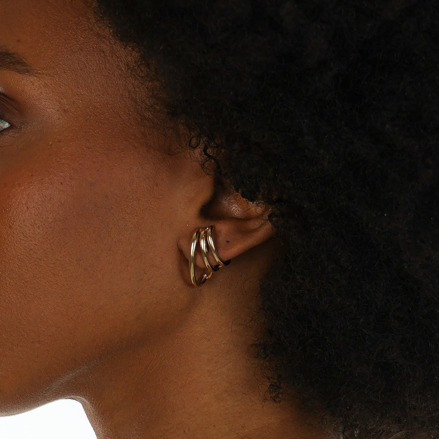 Statement Arc Earrings Gold
