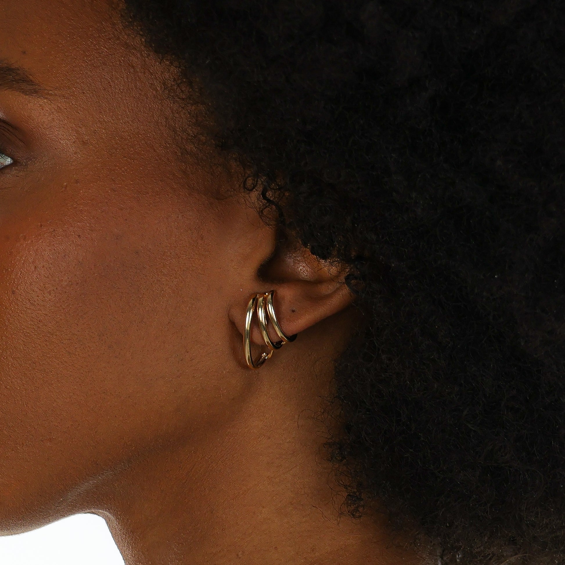 Statement Arc Earrings Gold