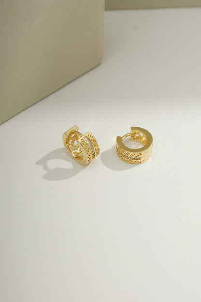 Elegant Filigree Huggies