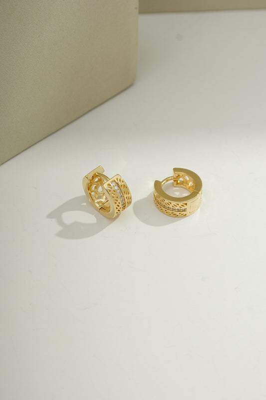 Elegant Filigree Huggies