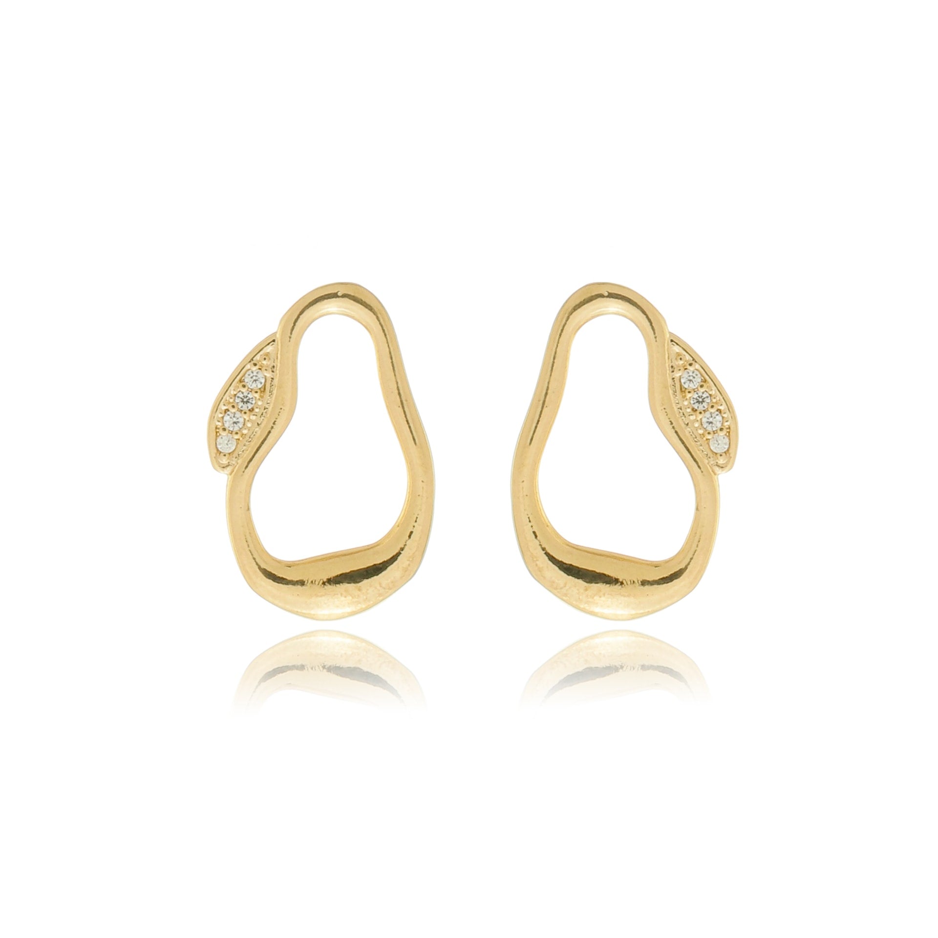 Abstract Earrings Gold