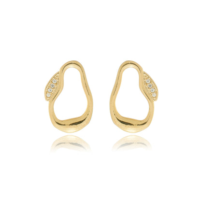 Abstract Earrings Gold