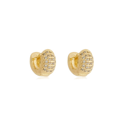 Amelie Micro-Pavé Huggies Gold