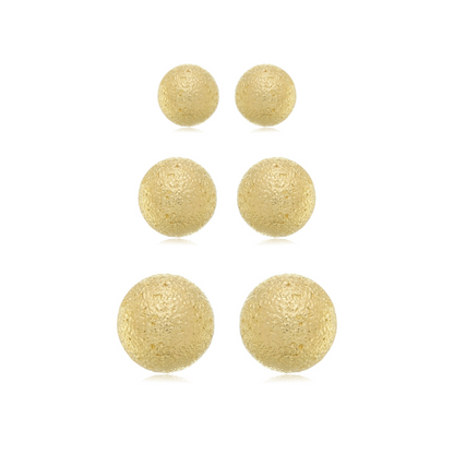 Matte Gold Ball Stud Set