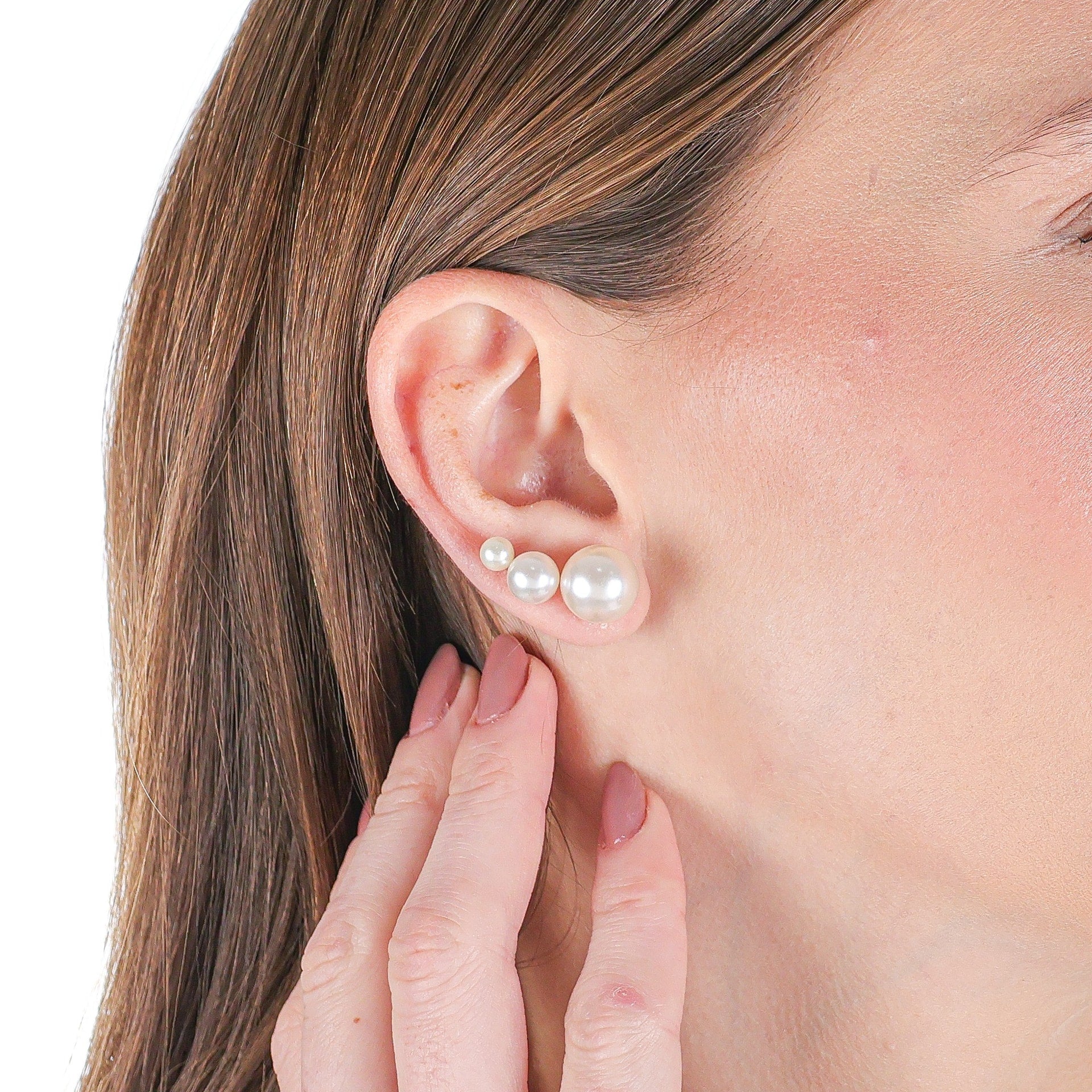 Classic Pearl Stud Set Gold