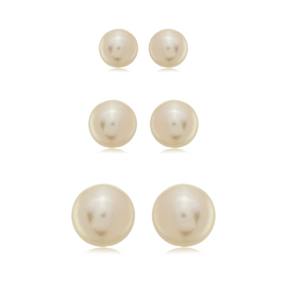 Classic Pearl Stud Set Gold