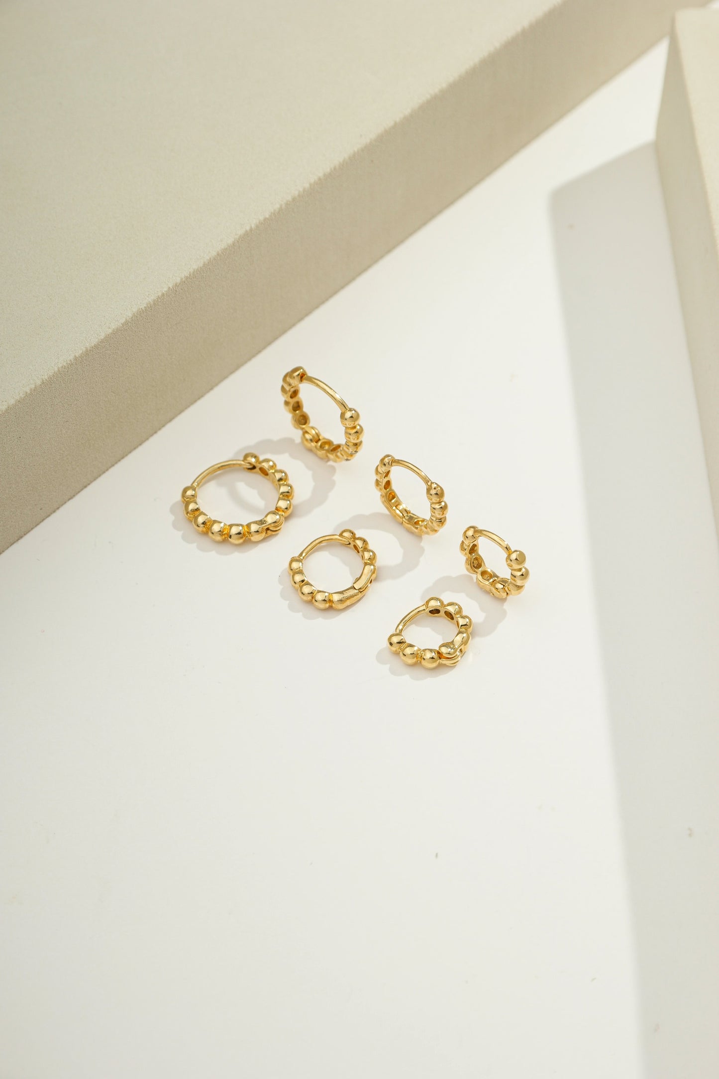 Beaded Hoop Earrings Set