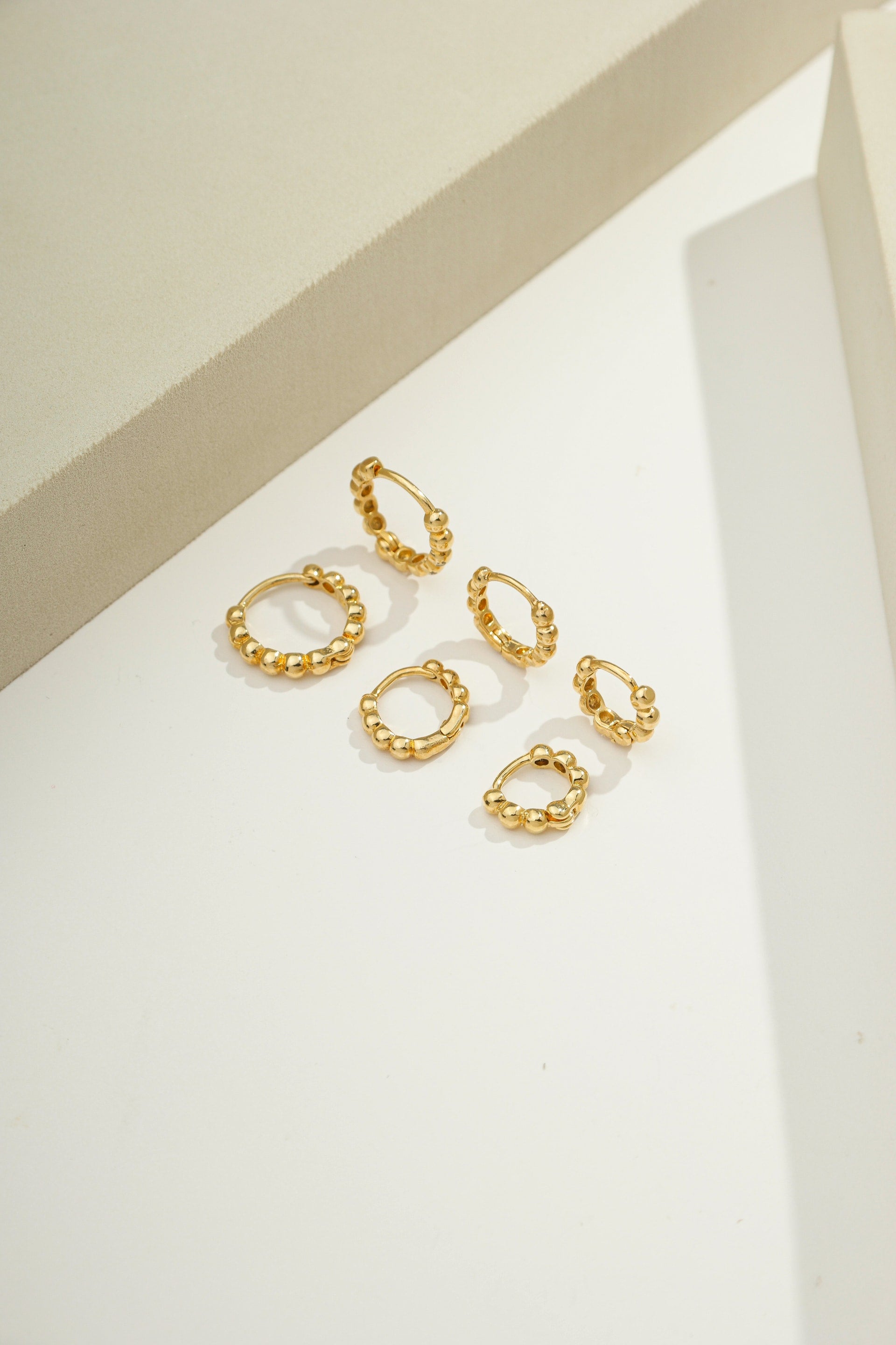 Beaded Hoop Earrings Set