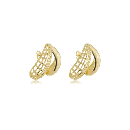 Duo Grid Hoops Gold