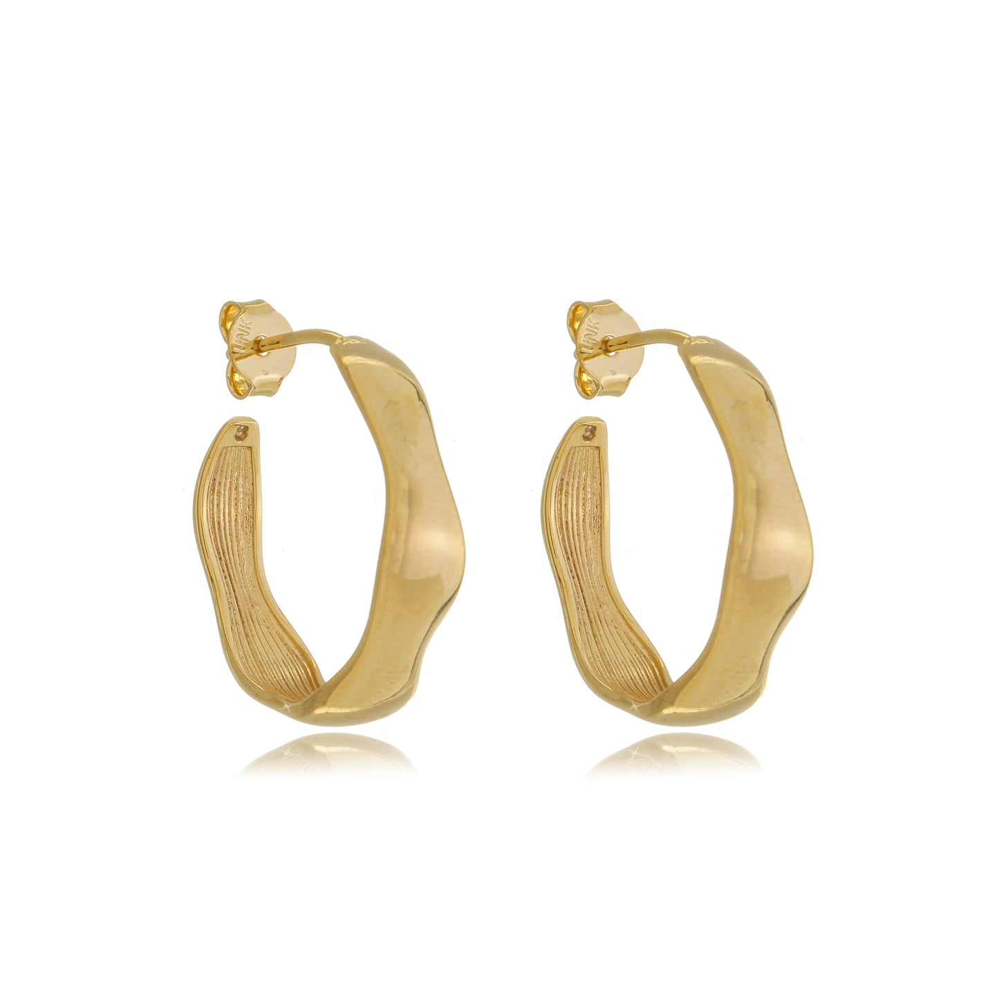 Ava Artisan Hoops Gold