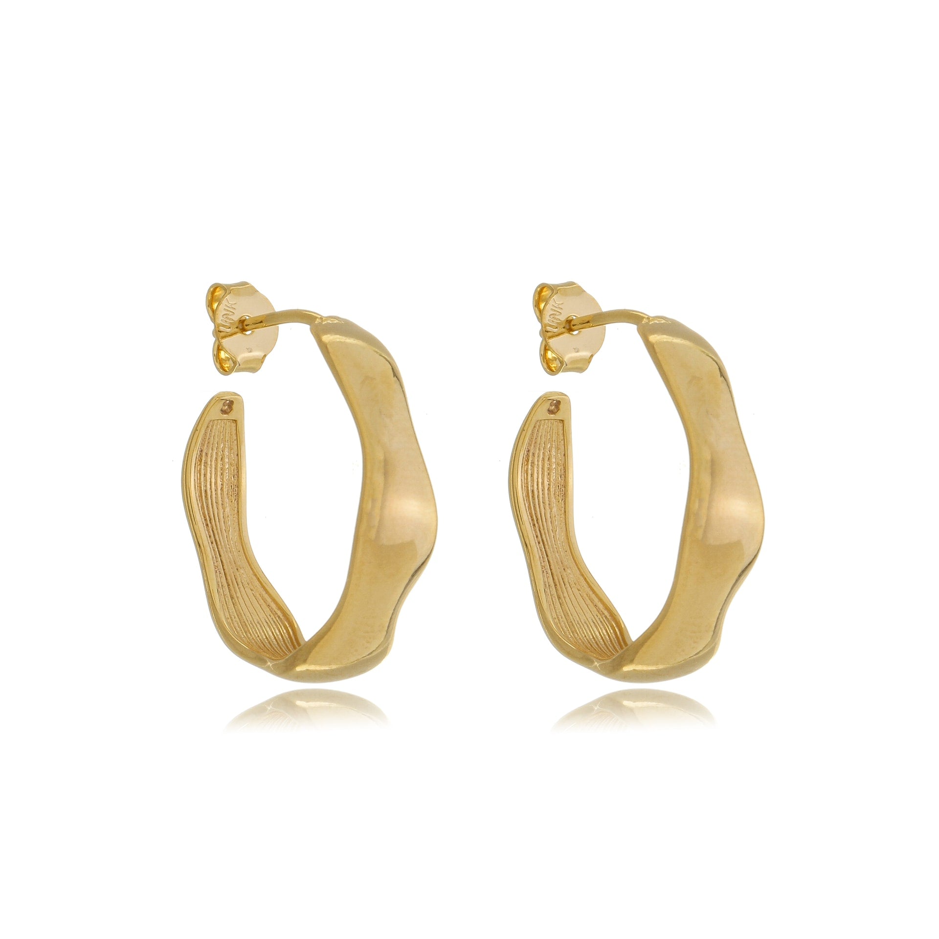 Ava Artisan Hoops Gold