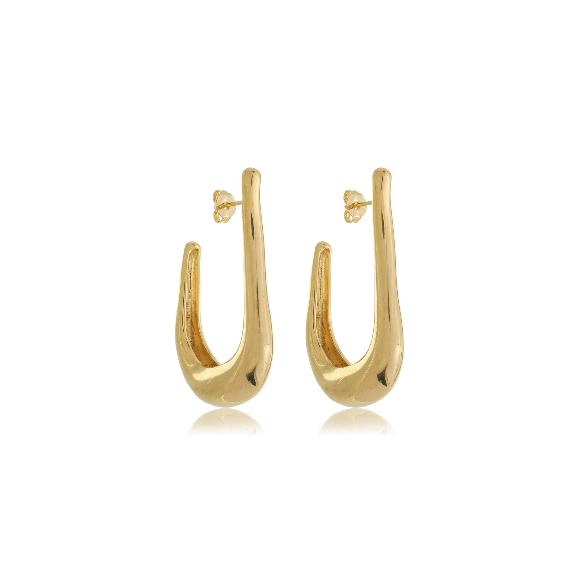 Muse Sculptural Hoops Gold