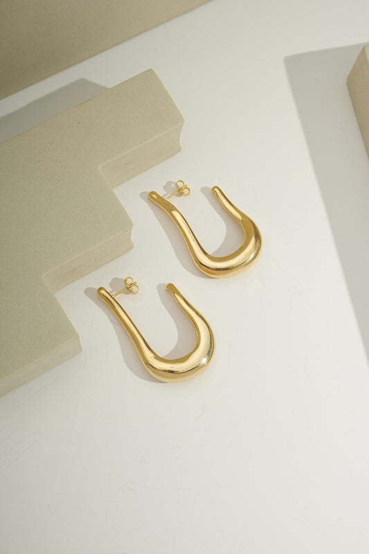 Muse Sculptural Hoops Gold