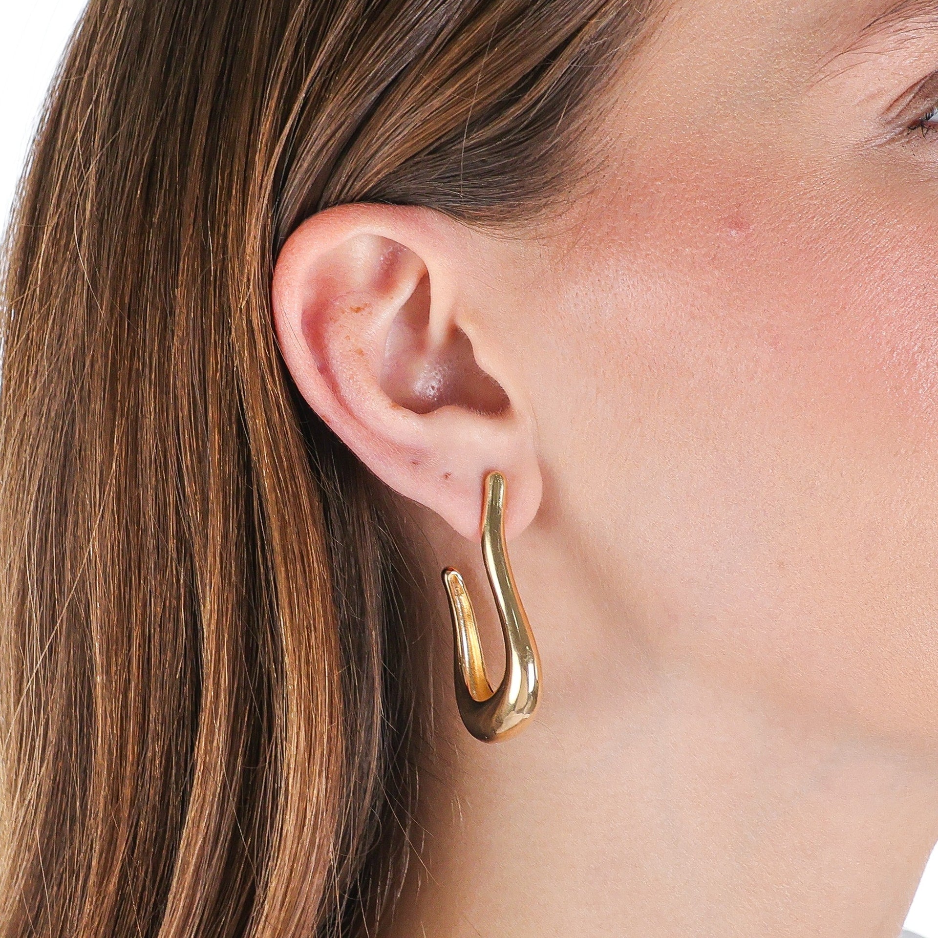 Muse Sculptural Hoops Gold