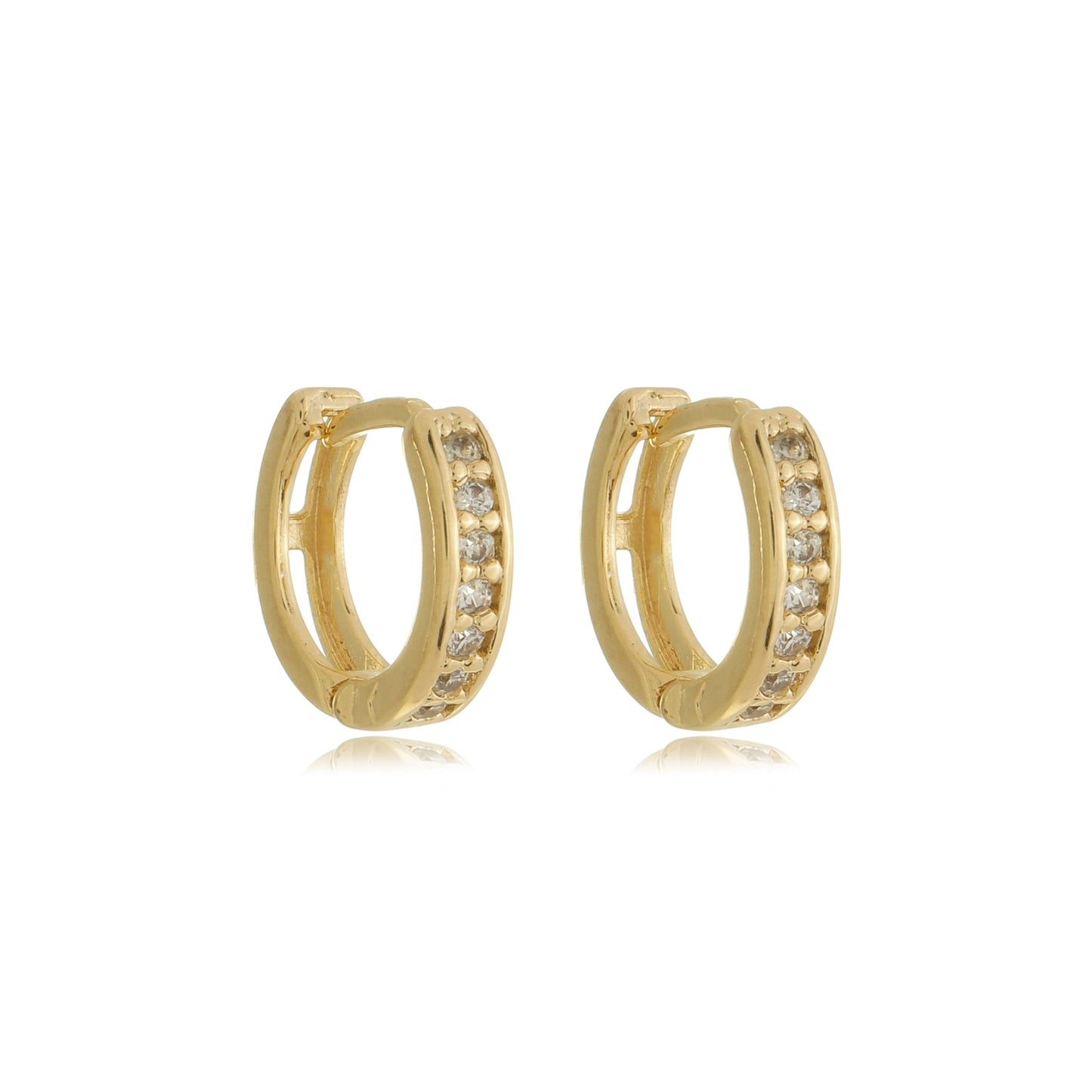 Vera Pavé Huggies Gold