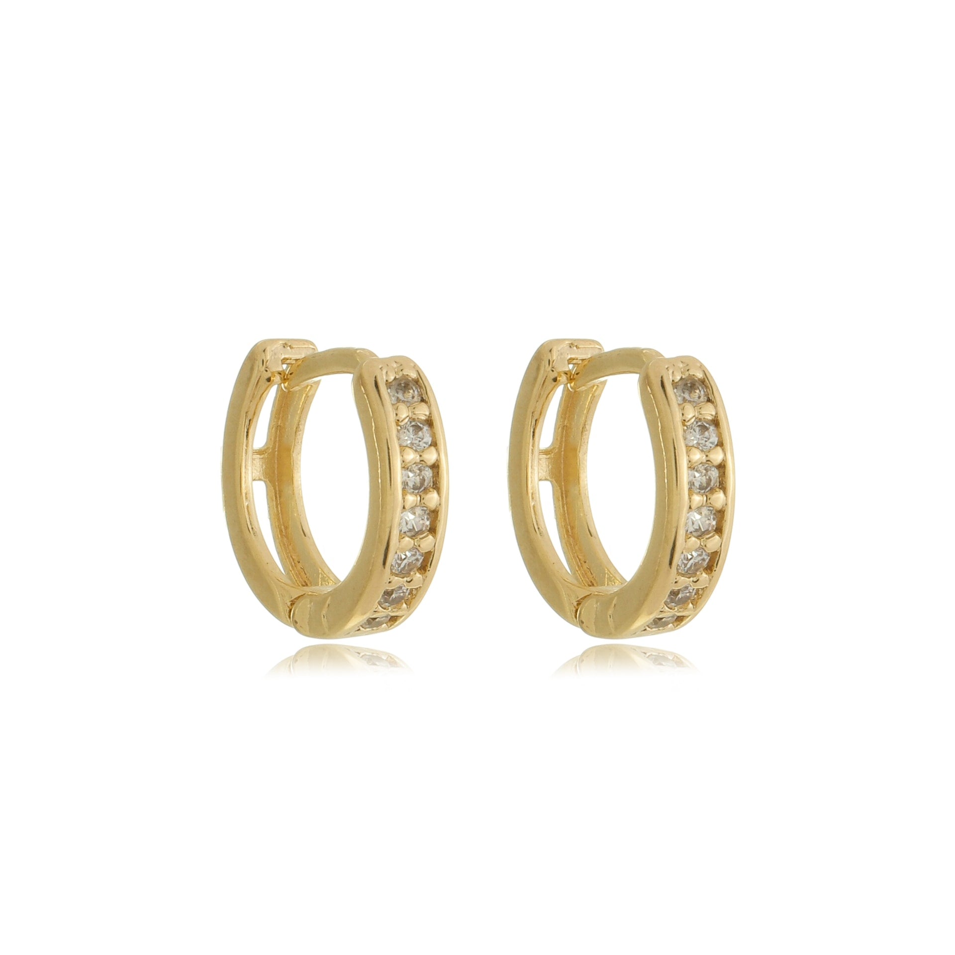 Vera Pavé Huggies Gold