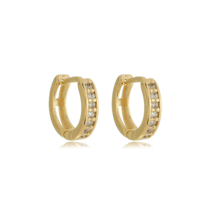 Vera Pavé Huggies Gold