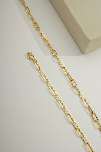 Long Paperclick Thick Chain Ouro / 16