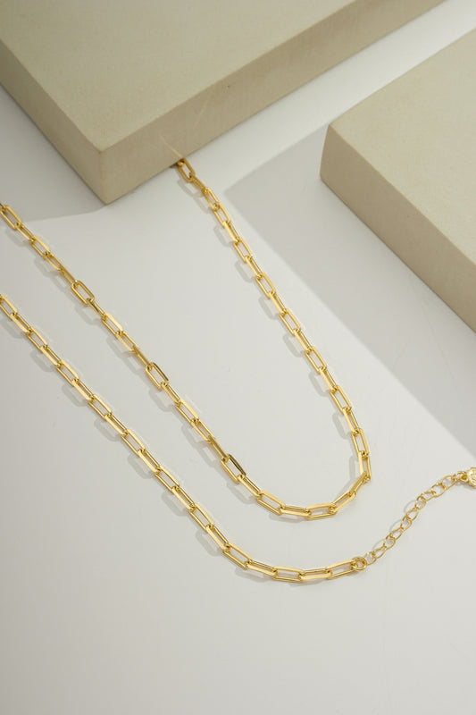 Long Paperclick Thick Chain Ouro / 46
