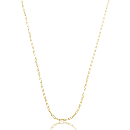 Mini Paperclip Chain Gold / 16"