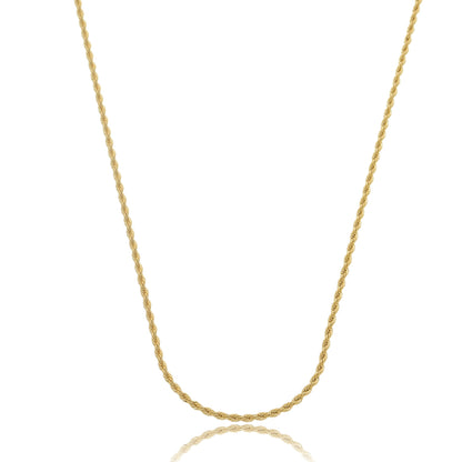 Slim Classic Rope Chain Gold / 16"