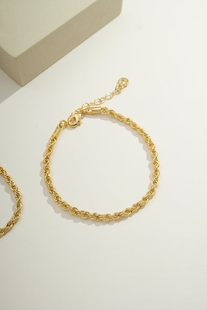 Thick Classic Rope Chain Gold / 6"