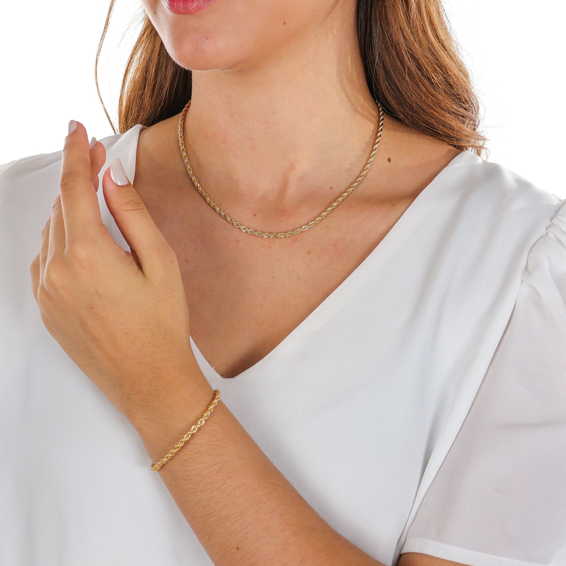 Thick Classic Rope Chain Gold / 18"
