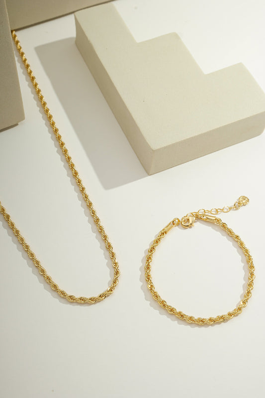Thick Classic Rope Chain Gold / 18"