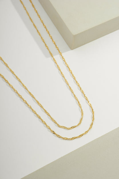 Classic Singapore Chain Gold / 18"