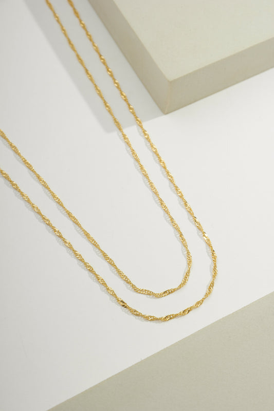Classic Singapore Chain Gold / 18"