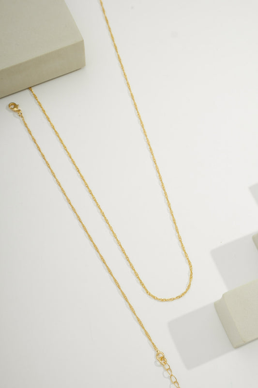 Slim Singapore Chain Gold / 18"