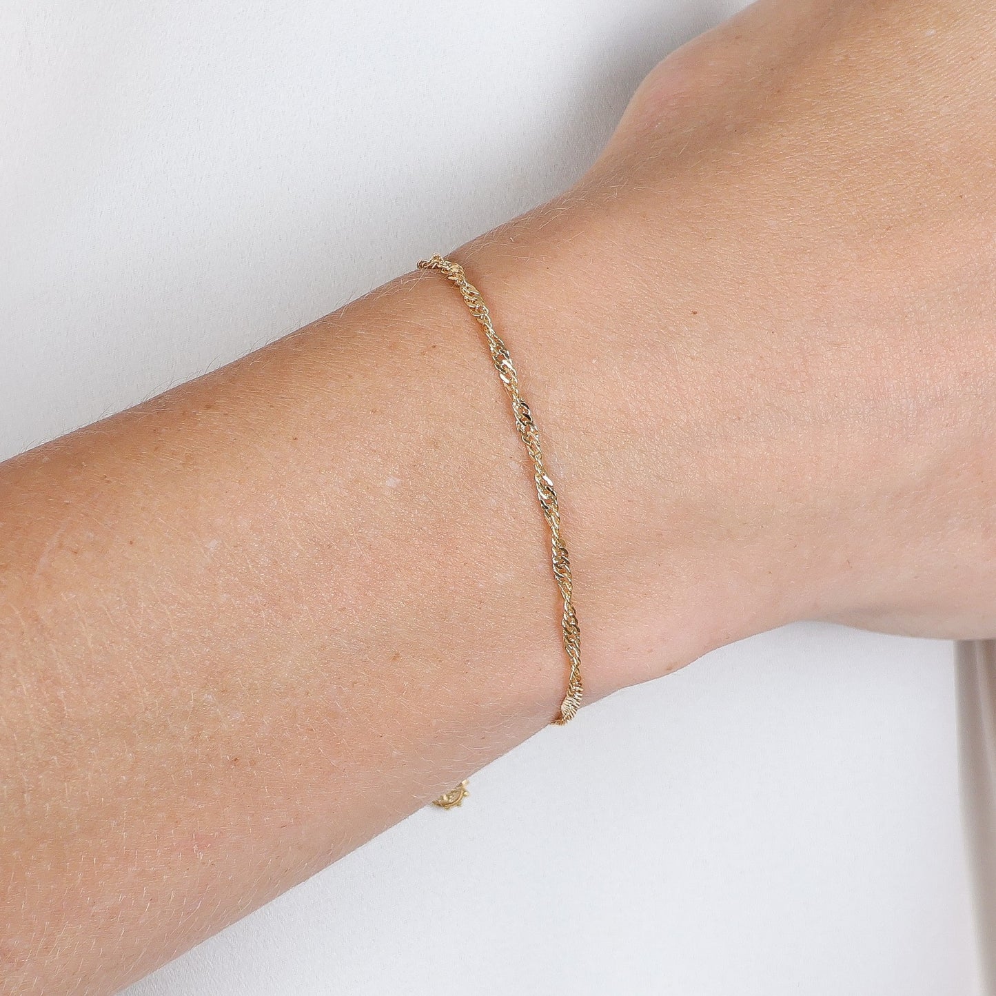 Thick Classic Singapore Chain Gold / 6"