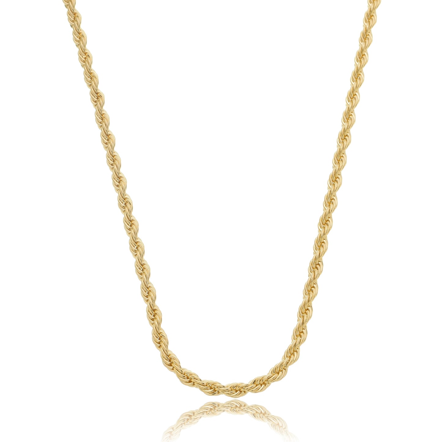 Large Classic Rope Chain Gold / 16"