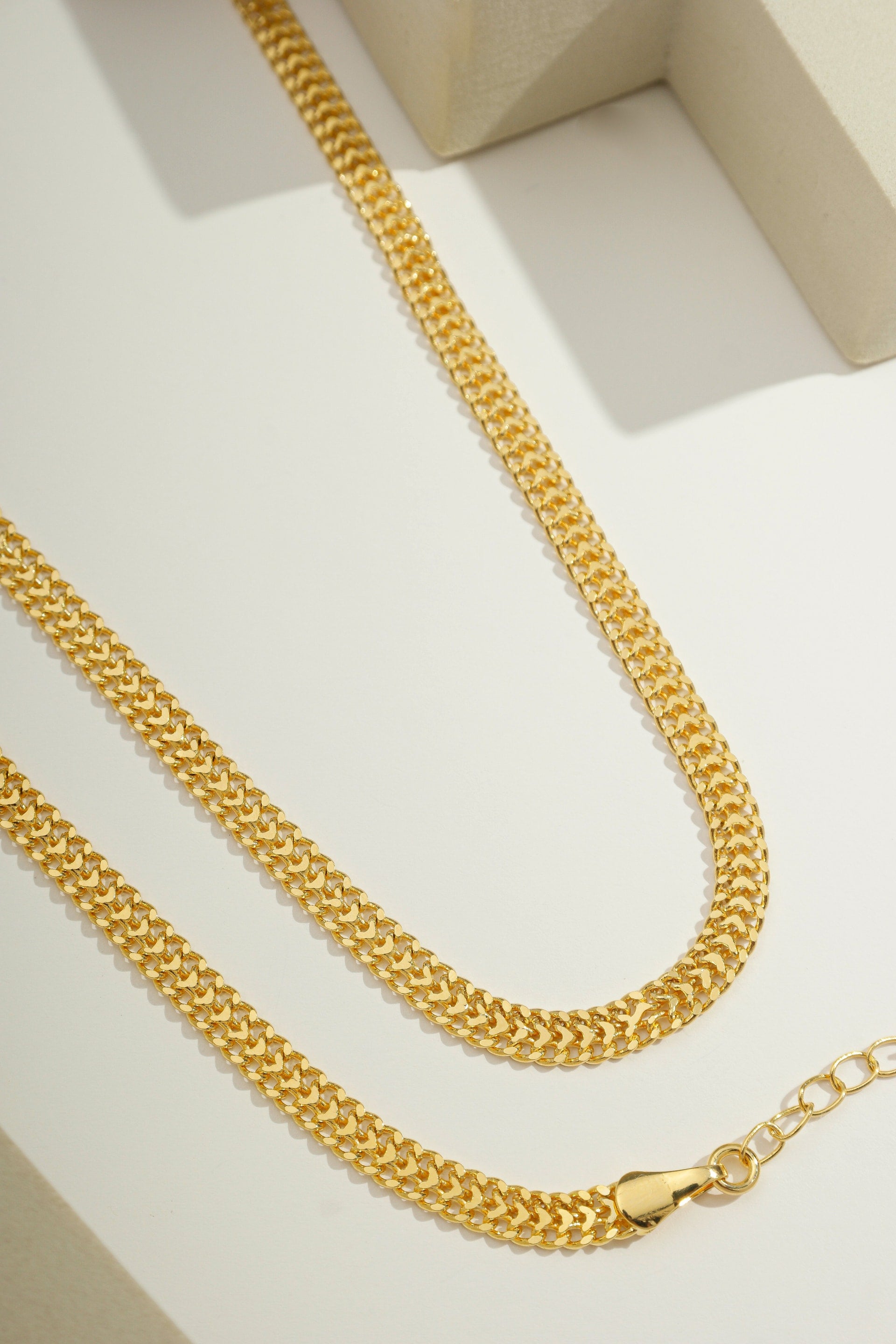 Timeless Double Curb Chain Gold / 16"