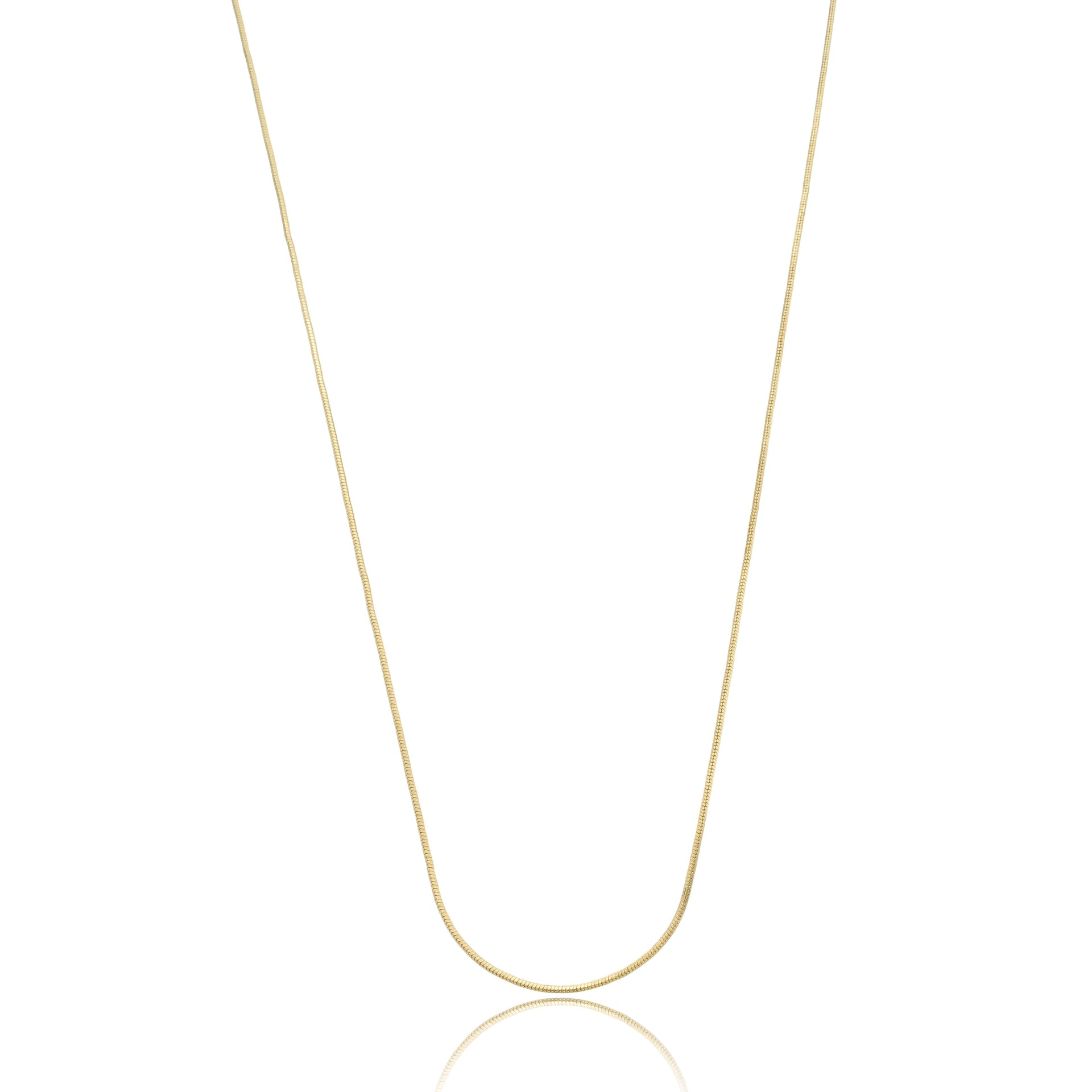 Snake Chain Necklace - 1,1mm Wide Gold