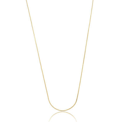 Snake Chain Necklace - 1,1mm Wide Gold