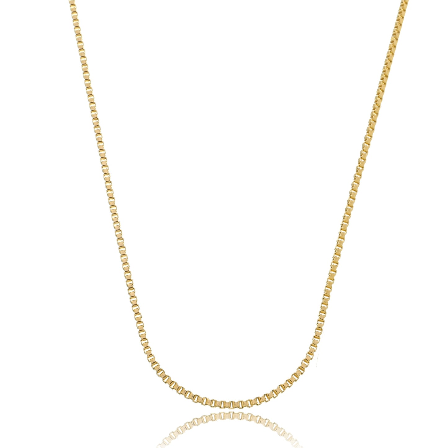 Sleek Box Chain - 1,5mm Wide Gold / 16"