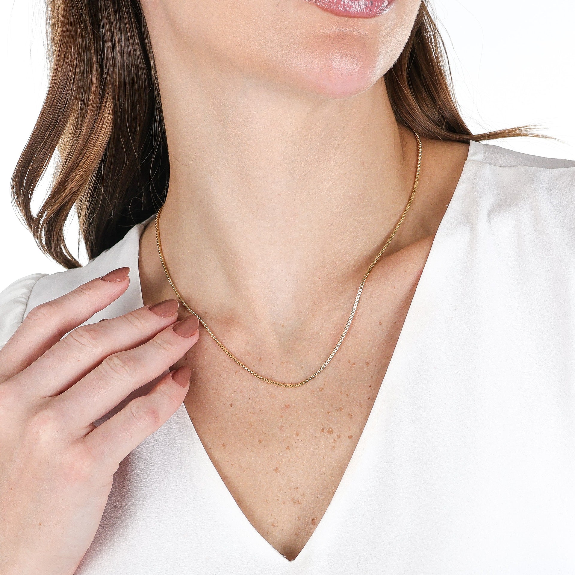 Sleek Box Chain - 1,5mm Wide Gold / 18"