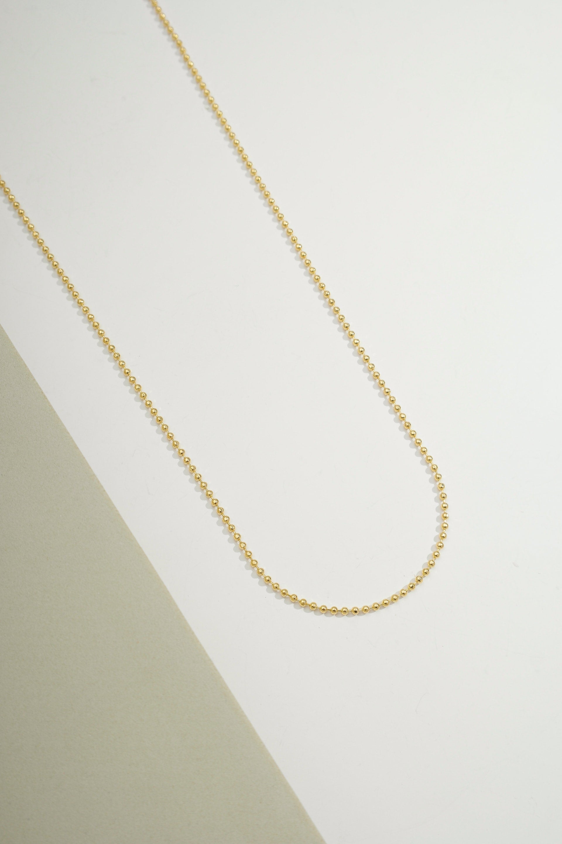 Ball Chain Necklace Gold