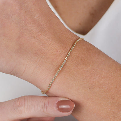 Delicate Rope Chain Gold / 6"