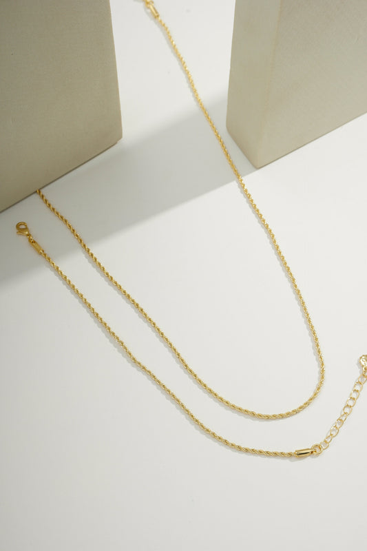 Delicate Rope Chain Gold / 18"