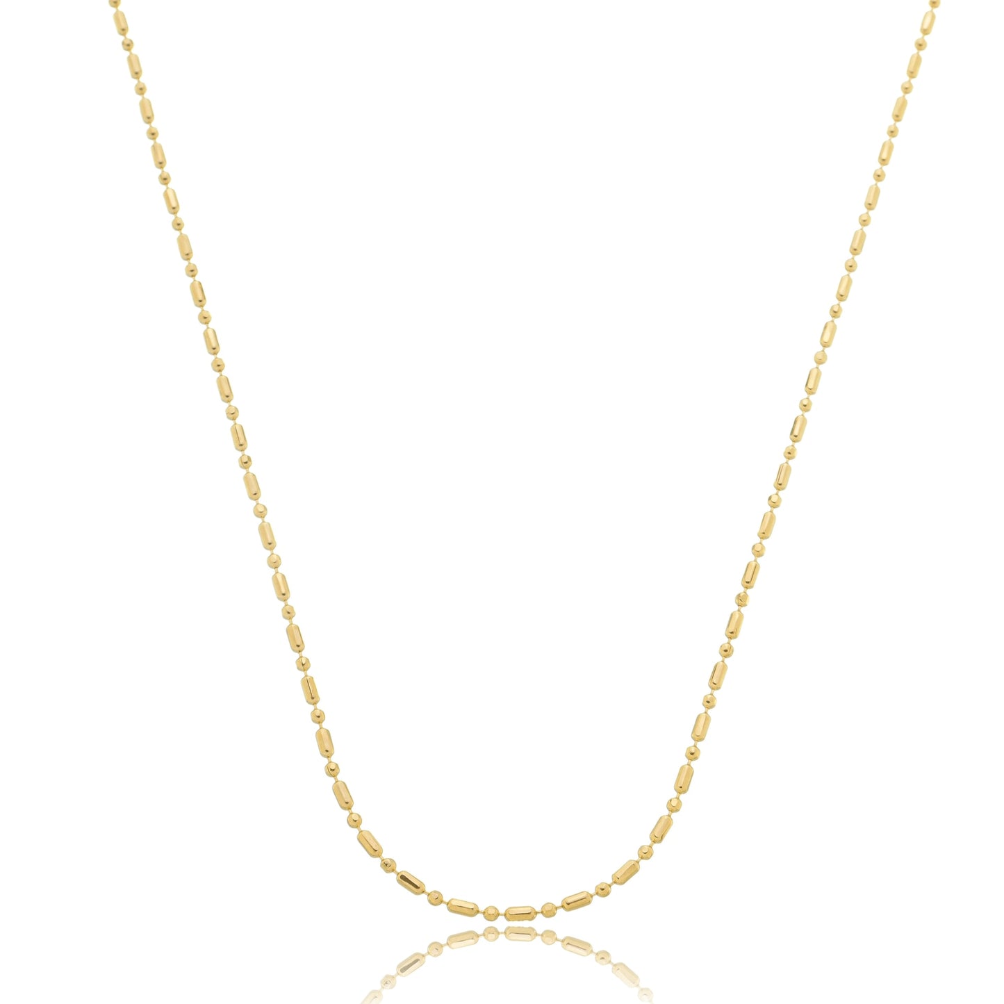 Rectangular and Spherical Links Chain Gold