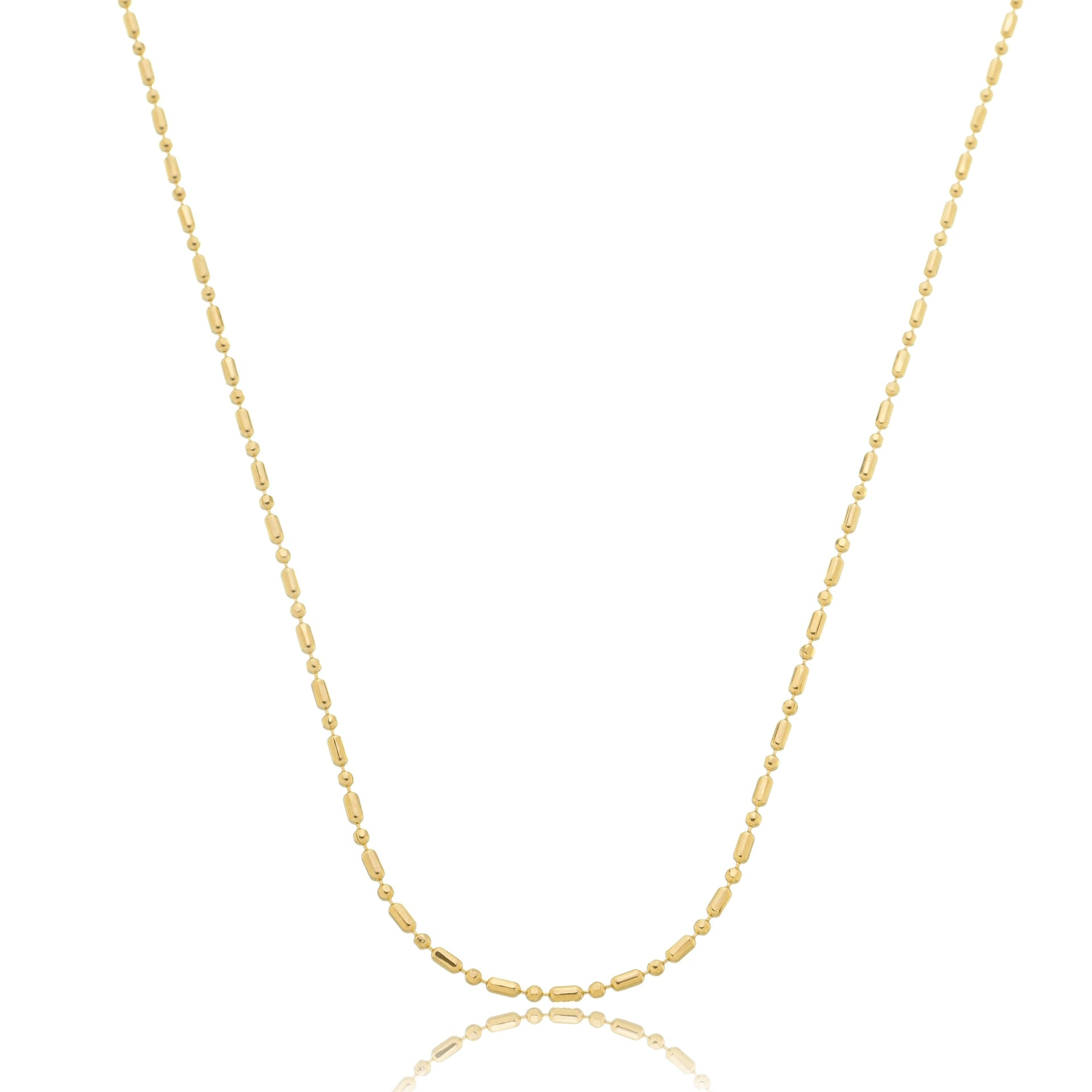 Rectangular and Spherical Links Chain Gold
