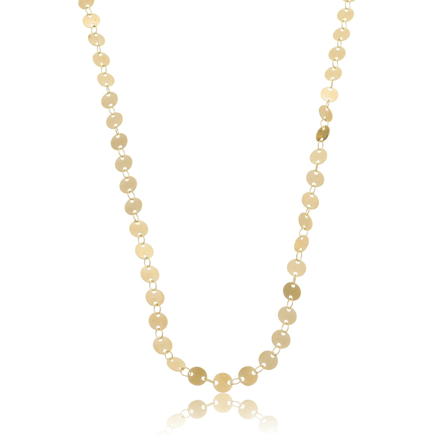 Shimmering Disc Chain Bracelet Gold / 16"