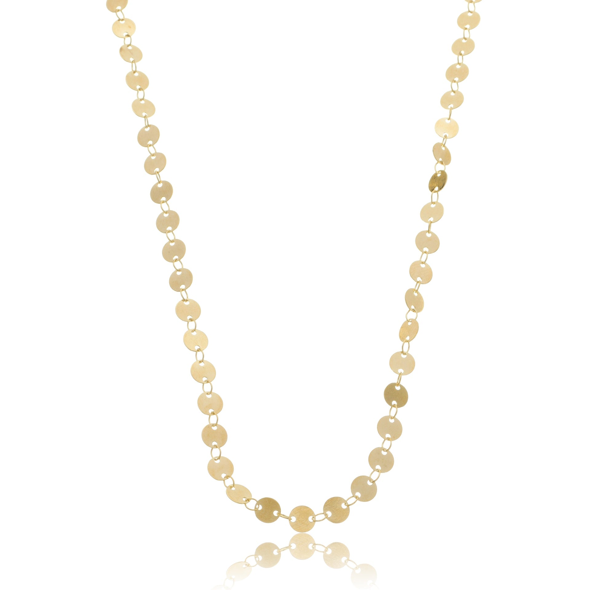 Shimmering Disc Chain Bracelet Gold / 16"