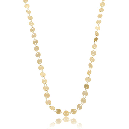 Shimmering Disc Chain Bracelet Gold / 16"