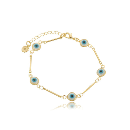 Greek Eye Protection Chain Gold / 6"