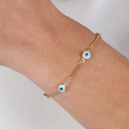 Greek Eye Protection Chain Gold / 6"